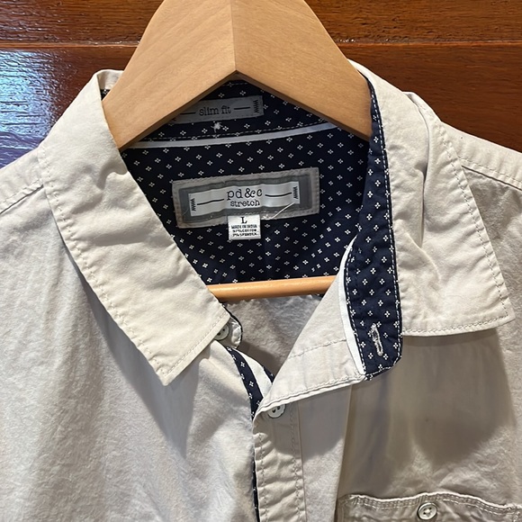 Bundle of 2 PD&C short sleeve button downs (size L) - Picture 11 of 16